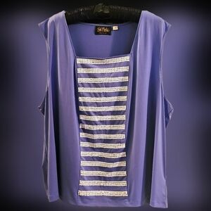 Vintage Bob Mackie Center Sequined Tank Top